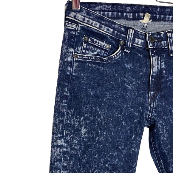 Rag & Bone Acid Wash Blue Skinny Jeans Mid Rise Retro Boho 27 - Picture 5 of 16